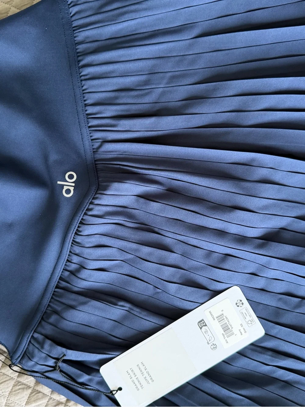 NWT Alo Yoga Tennis Set: Grand Slam Skirt + Real Bra Tank Navy Blue Size XS